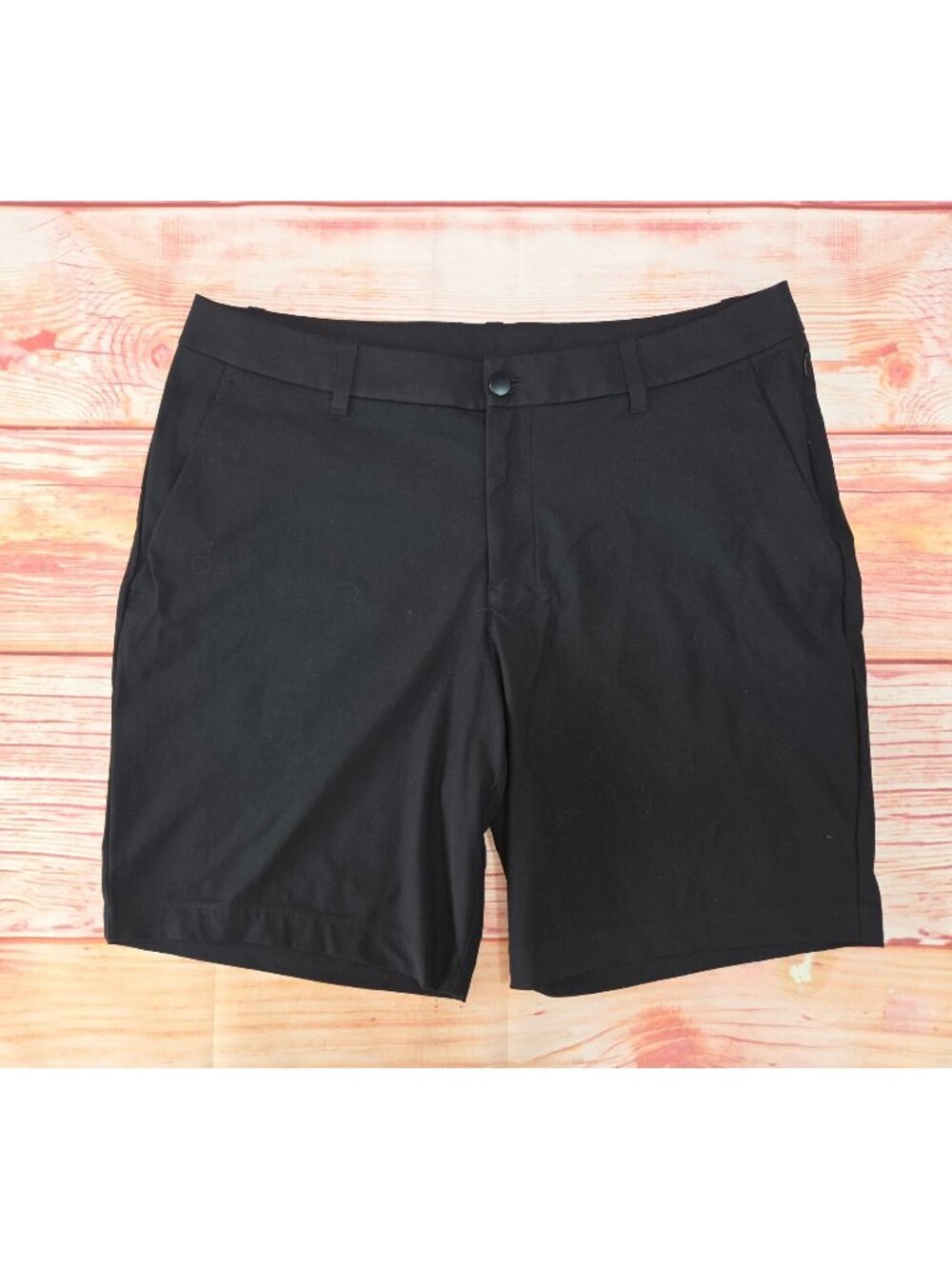 Lululemon Mens Black Recycled Polyester Blend Shorts 36 With Pockets